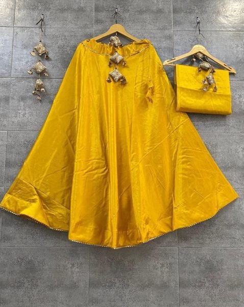 Elegant Semi Gaji Silk Lehenga with Canvas Flair Navratri Special in Vibrant Colors Navratri Lehnega Choli