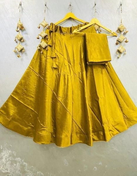 Elegant Semi Gaji Silk Lehenga with Canvas Flair Navratri Special in Vibrant Colors Navratri Lehnega Choli