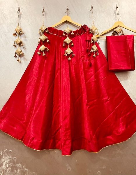 Elegant Semi Gaji Silk Lehenga with Canvas Flair Navratri Special in Vibrant Colors Navratri Lehnega Choli