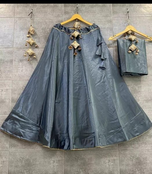 Elegant Semi Gaji Silk Lehenga with Canvas Flair Navratri Special in Vibrant Colors Navratri Lehnega Choli