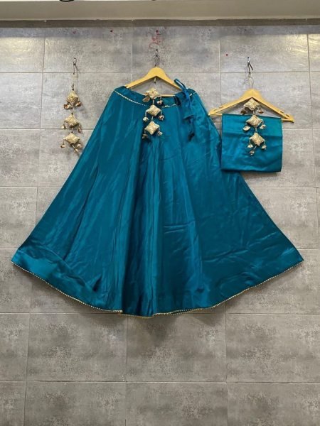 Elegant Semi Gaji Silk Lehenga with Canvas Flair Navratri Special in Vibrant Colors Navratri Lehnega Choli