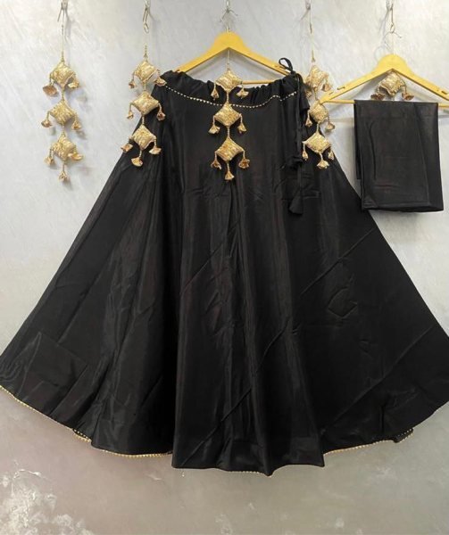 Elegant Semi Gaji Silk Lehenga with Canvas Flair Navratri Special in Vibrant Colors Navratri Lehnega Choli