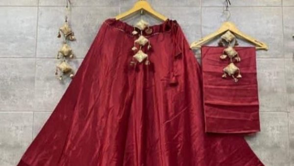Elegant Semi Gaji Silk Lehenga with Canvas Flair Navratri Special in Vibrant Colors Navratri Lehnega Choli