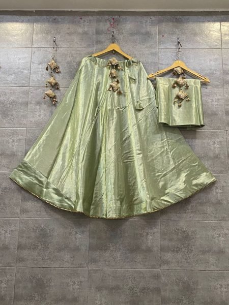 Elegant Semi Gaji Silk Lehenga with Canvas Flair Navratri Special in Vibrant Colors Navratri Lehnega Choli