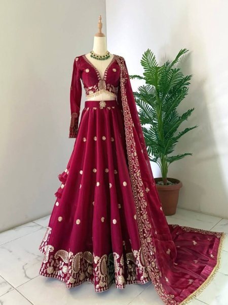 Elegant Sequin Embroidered Lehenga Choli Set Jimmy Choo Fabric for Wholesalers Designer Lehenga Choli