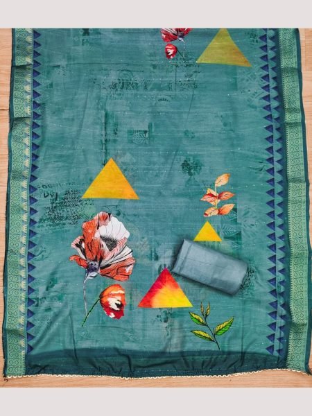 Elegant Simmer Silk dress materials Collection with Maslin Digital Print Dupatta Color Set Matching Dress Material Wholesale