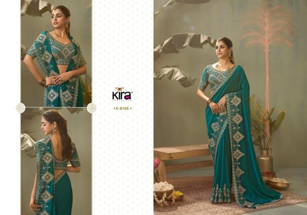 Elegant Teal Green Ethnic Silk Saree with Heavy Embroidered Blouse Piece For Wedding  Silk Sarees Wholesale