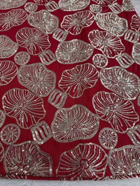 Elegant Thread & Sequin Embroidered Simmer Silk Suit Set for Party Wear Ready To Wear Collection