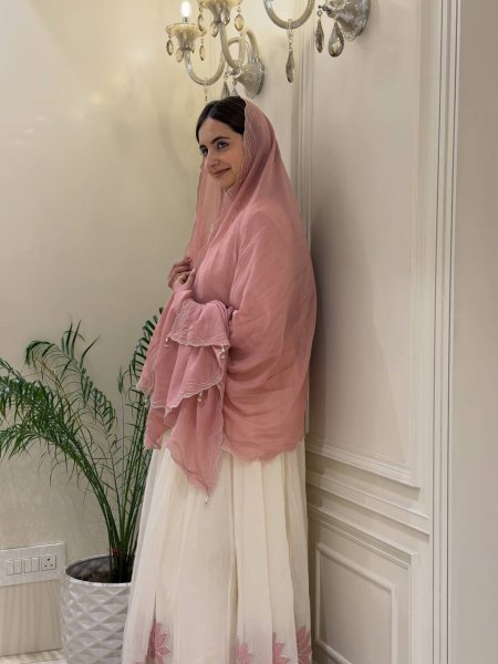 Elegant White Designer Heavy Faux Georgette Gown Set with Embroidery Work At Factory Price  Ready To Wear Collection