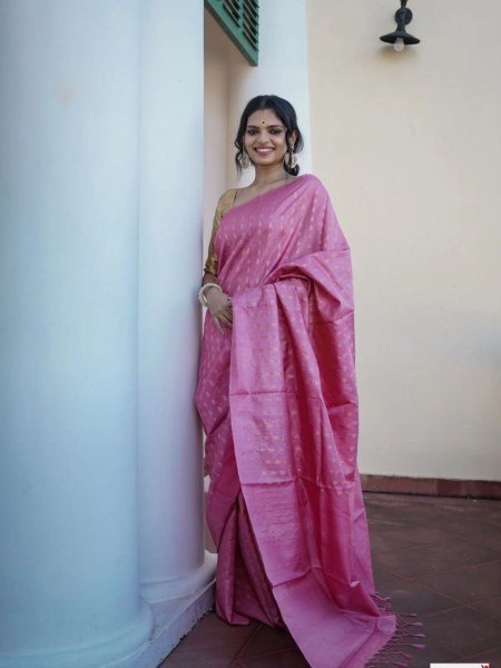 Elevate Your Festive with a Mauve Banarasi Saree in Soft Silk & Gold Zari Banarasi Saree Wholesale