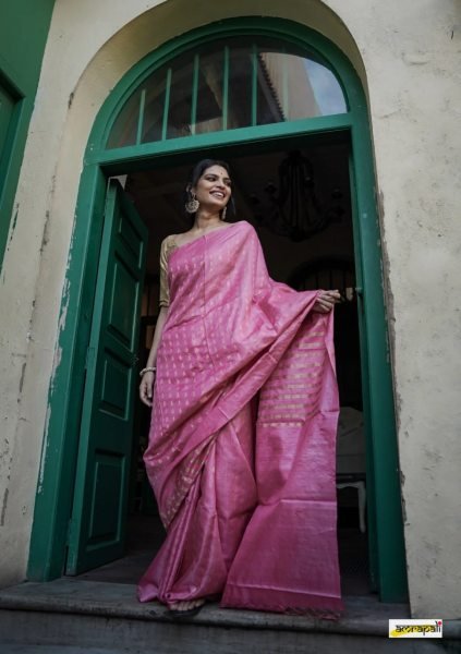 Elevate Your Festive with a Mauve Banarasi Saree in Soft Silk & Gold Zari Banarasi Saree Wholesale