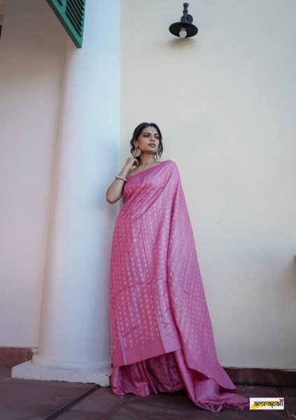 Elevate Your Festive with a Mauve Banarasi Saree in Soft Silk & Gold Zari Banarasi Saree Wholesale