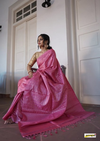 Elevate Your Festive with a Mauve Banarasi Saree in Soft Silk & Gold Zari Banarasi Saree Wholesale