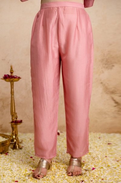 Embroidered Pink Anarkali Suit Set with Pant for Women Party Wear Anarkali Kurtis 