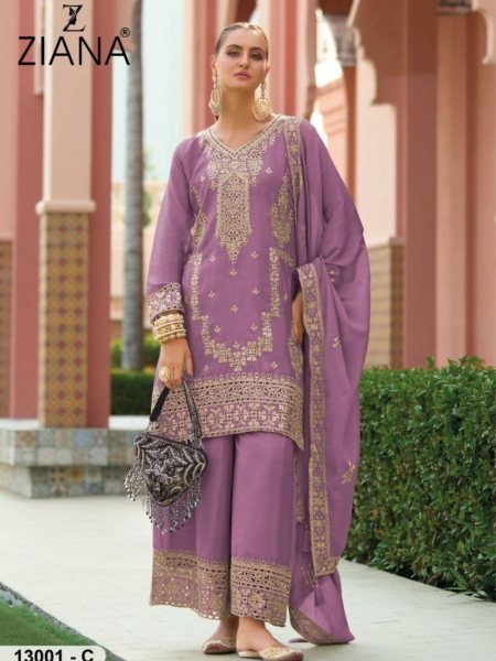 Embroidery Chinon Silk Designer Pakistani Salwar Suit Set Wholesaler Into Surat Pakistani Suits Wholesale