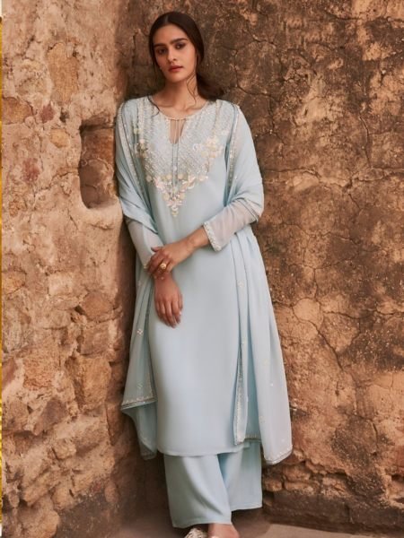 Embroidery Viscose Kurti Plazzo Suit  