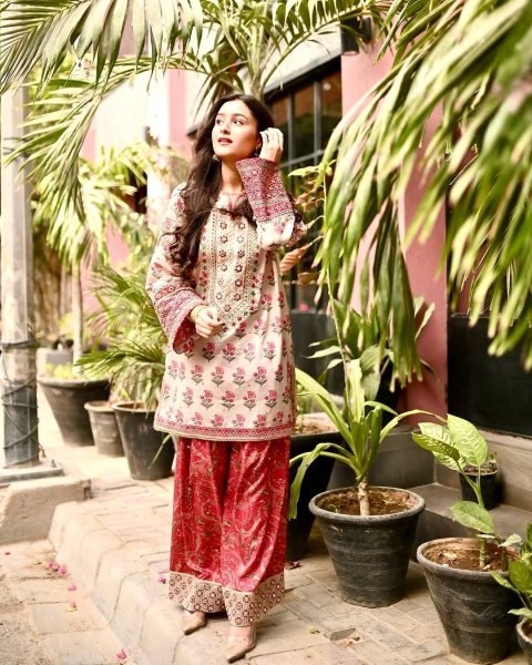 Enchanting Digital Print Crepe Top and Farshi Plazzo Set with Real Mirror Work for Exporters at Manufacturer Rate Ready To Wear Collection