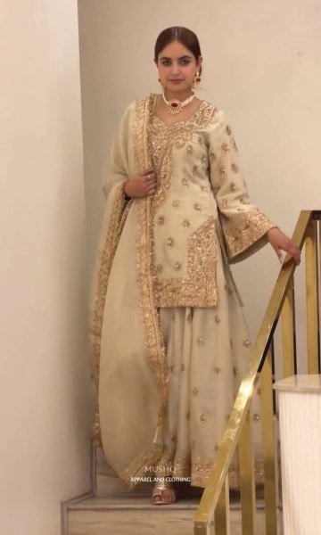 Enchanting Off White Chinon Silk Embroidered Top Plazzo Dupatta Set For Wedding Wear Ready To Wear Collection