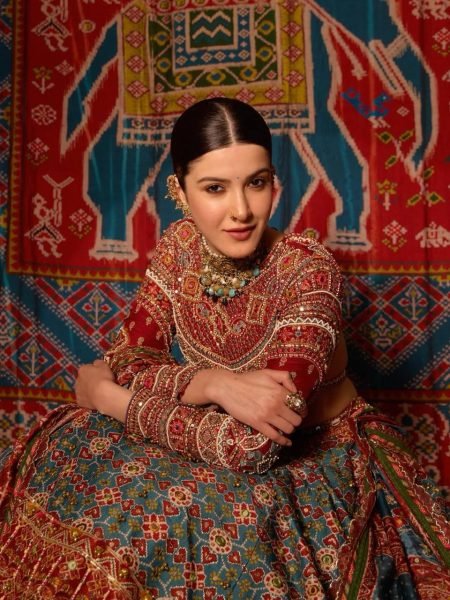 Enduring Teal Blue Heavy Muslin Cotton Kutchi Lehenga Choli with Real Mirror Embroidery Navratri Lehnega Choli
