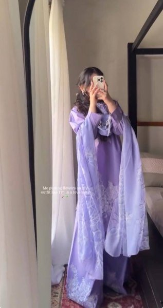 Ergonomic Purple Fully Stitched Neutral Crepe Top Palazzo Set with Digital Print Dupatta Ready To Wear Collection