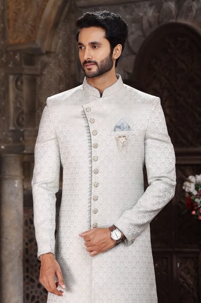 Ergonomic White Modern Designer Indo Western Outfit with Classic Touch Kurta Pajama Wholesale