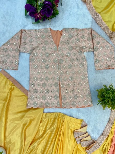 Esha Gupta Inspired Pastel Ombre Saree with Indo Western Jacket Designer 2025 Party Collection Ready To Wear Saree 