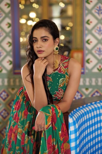 Ethereal Green Wedding Special Marble Lehenga Choli with Designer Dupatta Designer Lehenga Choli