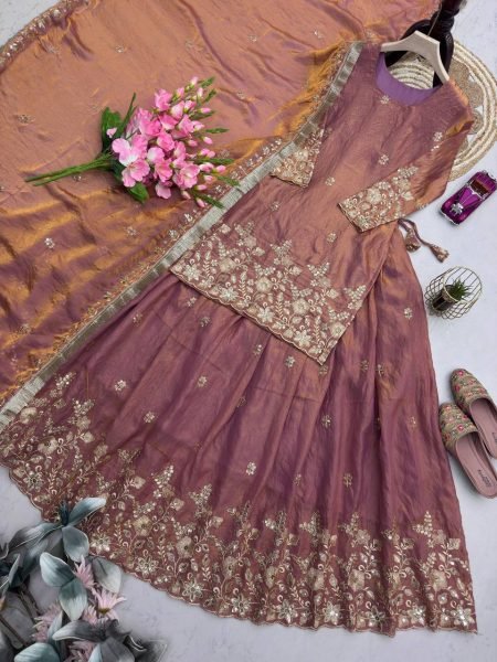 Ethereal Mauve Traditional Ethnic Wear with Modern Designer Styling Ready To Wear Collection