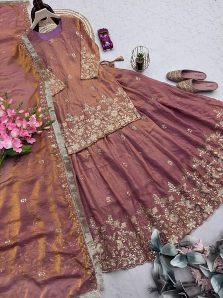 Ethereal Mauve Traditional Ethnic Wear with Modern Designer Styling Ready To Wear Collection