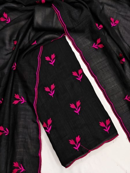 Ethereal Pink Vichitra Silk Suit Set with All Over Multi Work and Matching Dupatta Color Set Matching Dress Material Wholesale