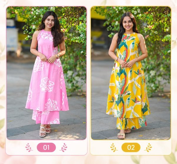 Ethereal Yellow Rayon Digital Print Top Palazzo Set with Micro Inner for Daily Wear CO ORD Sets