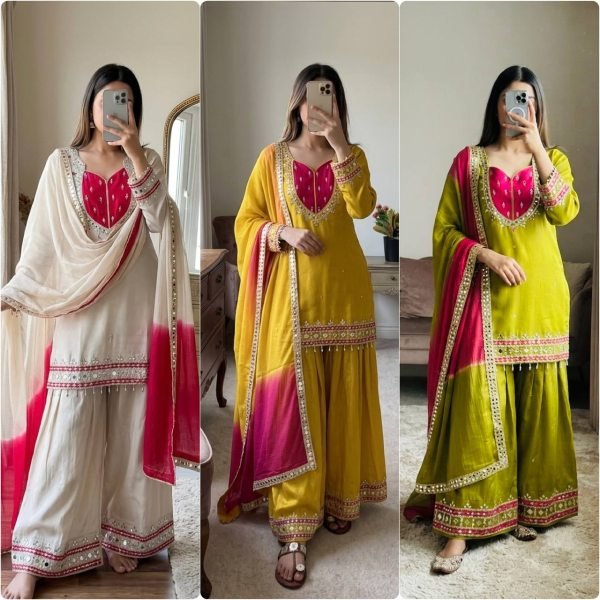 Ethereal Yellow Roman Suit With Kota Fabric and Full Sleeves At Unbeatable Price Ready To Wear Collection
