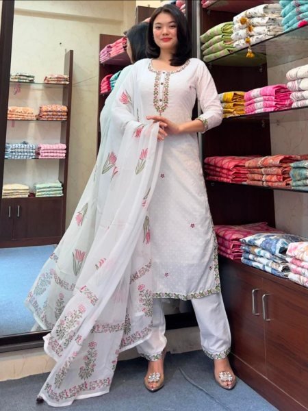 Ethnic Elegance Heavy Georgette Kurti Set with Stylish Dupatta Ready to Wear Kurtis