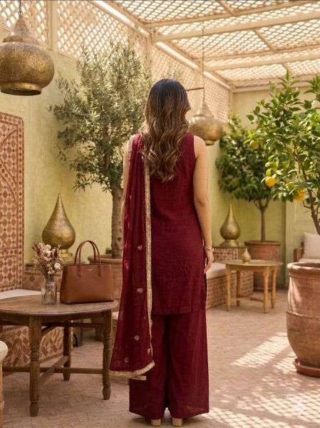 Ethnic Manufacturer Premium Rangoli Crush Palazzo Suit With Heavy Embroidered Sequence Work And Dupatta Ready To Wear Collection