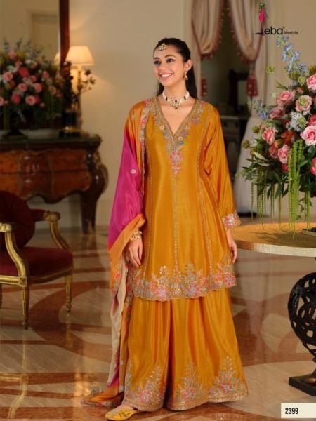 Ethnic Orange Fox Georgette Lehenga Choli with Heavy Sequin Cutwork at Wholesale Rate Salwar Kameez