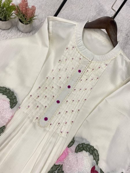 Ethnic Summer Wear Designer Roman Fabric Co Ord Set with Embroidery Work for Resellers and Retailers CO ORD Sets
