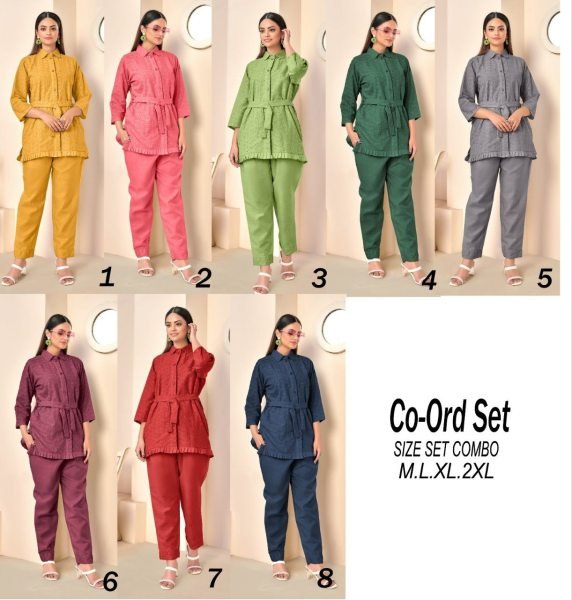 Ethnic Wear Cotton Code Set  CO ORD Sets