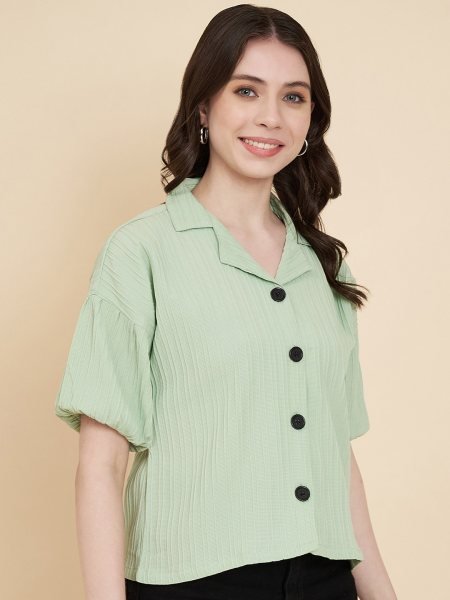 Everyday Chic Womens Shirt Subtle Stripe Print  Light Colors  and Easy Fit for Summer Comfort Western Ladies Top Wholesale