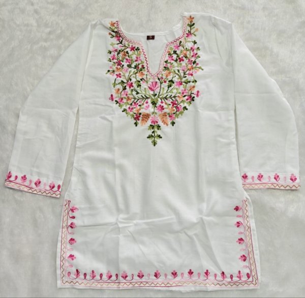 Everyday Wear Cotton Designer Kurta With Beautiful Embroidery Work Tunics kurti