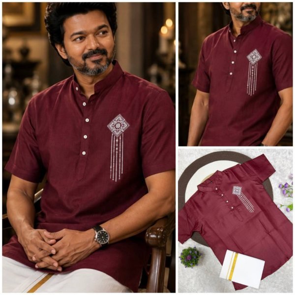 Exceptional Maroon Men   s Traditional Printed Jippa Shirt For Festival Mens Shirt