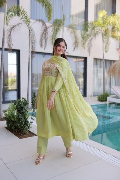 Exceptional Pista Gown Pant Set with Embroidery Work for Women Ready To Wear Collection