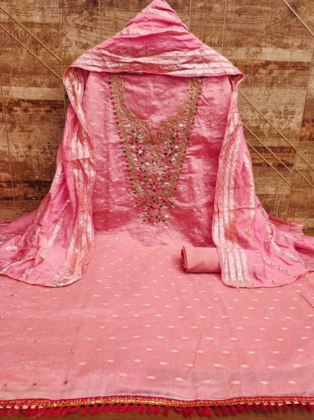 Exclusive Chanderi Work Dress Material For Women In Wholesale Price Color Set Matching Dress Material Wholesale