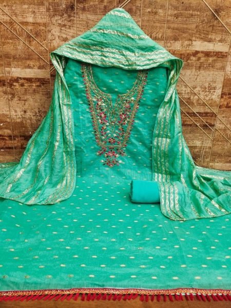Exclusive Chanderi Work Dress Material For Women In Wholesale Price Color Set Matching Dress Material Wholesale