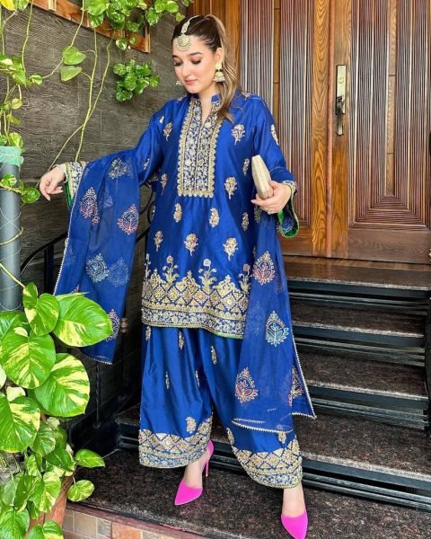 Exclusive Chinon Kurti Palazzo Set for Womens Wear Wholesale Collection by Trusted Indian Clothing Wholesaler Ready To Wear Collection