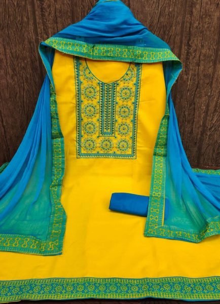 Exclusive Cotton Work Dress Material Suit  For Women Cotton Dress Material
