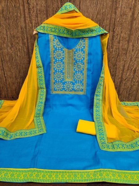 Exclusive Cotton Work Dress Material Suit  For Women Cotton Dress Material