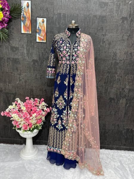 Exclusive Designer Faux Georgette Lehenga with Heavy Embroidery   Sequin Detailing for Women Online Ready To Wear Collection