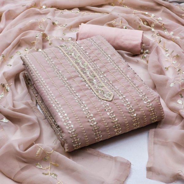 Exclusive Georgette Multi Sequence Dress Material Suit  For Women Punjabi Dress Materials Wholesale