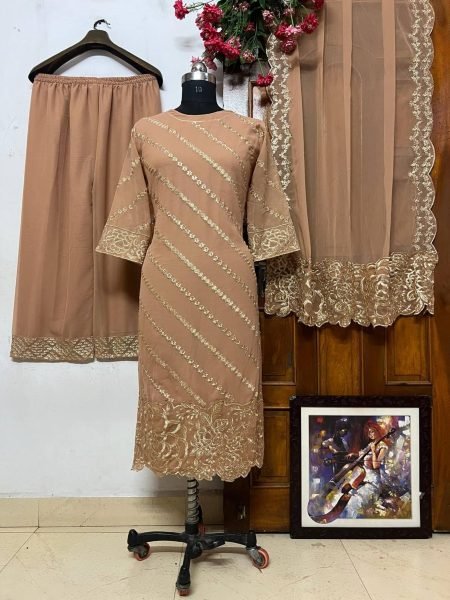 Exclusive Heavy Georgette Kurta Pant With Dupatta  Ready To Wear Collection