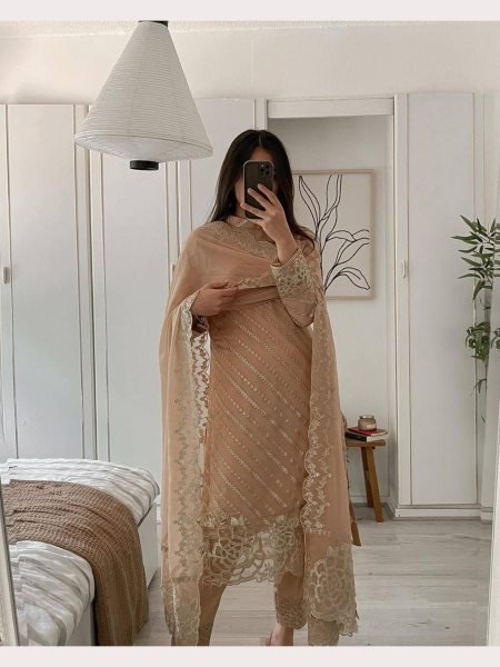 Exclusive Heavy Georgette Kurta Pant With Dupatta  Ready To Wear Collection